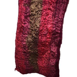 YOMO New York Fall bronze reds hand spun silk wool scarf VERY COOL err H…